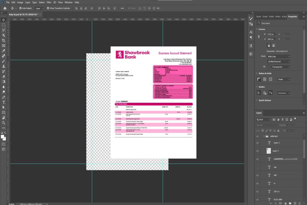 Modèle Word et PDF de relevé de compte d'entreprise du Groupe Shawbrook template Modèle Word et PDF de relevé de compte d'entreprise du Groupe Shawbrook template